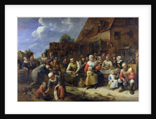 A Village Banquet by Gillis van Tilborgh