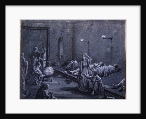 Interior of a Night Shelter for Poor Women, 1850-60 by A. Gault