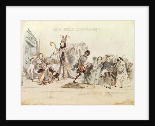 The Great Academic Competition, caricature of the Academie Francaise by Grandville (1803-47)