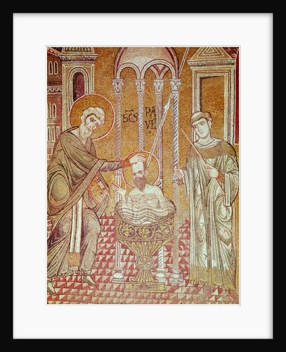 The Baptism of St. Paul by Ananias by Byzantine School