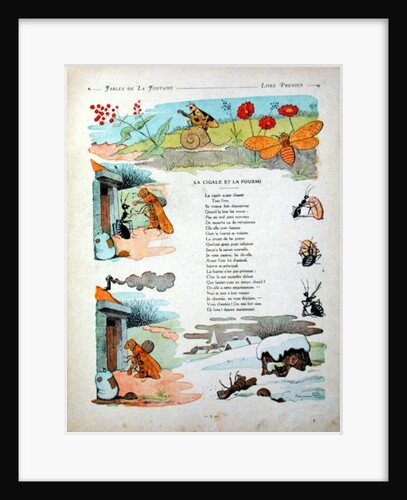 The Cicada and the Ant by Benjamin Rabier