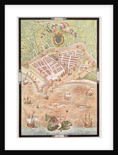 Fascimile of a Plan of Le Havre in 1583 by Jacques Devaulx
