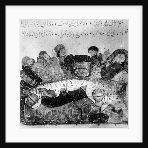 Ms Ar 5847 f.11, A caravan rest by Yahya ibn Mahmud Al-Wasiti