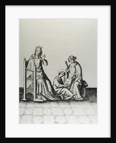 Blanche de Castille Queen of France and her Son Louis at his Studies by French School
