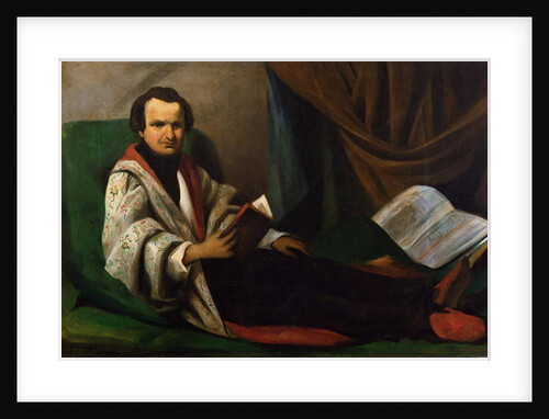 Victor Hugo on his divan, c.1830-40 by French School