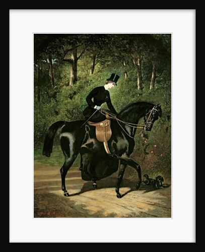 The Rider Kipler on her Black Mare, 19th century by Alfred Dedreux