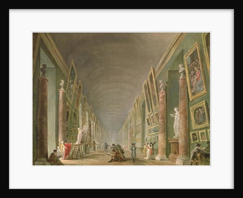 The Grand Gallery of the Louvre between 1801 and 1805 by Hubert Robert