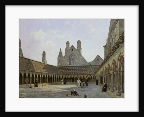 The Cloister of Mont Saint-Michel by Emmanuel Lansyer