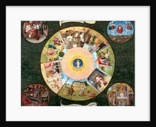 The Seven Deadly Sins and the Four Last Things, 1500 by Hieronymus Bosch