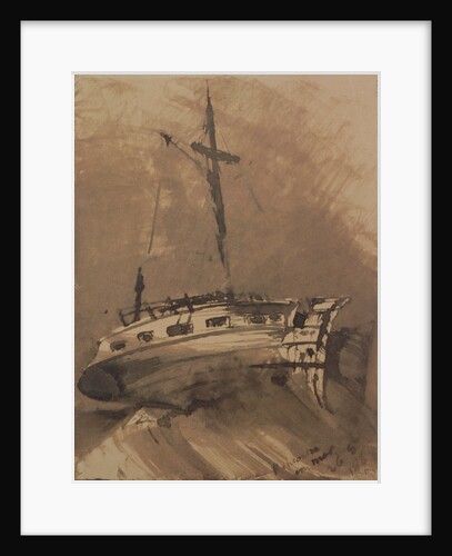 A Ship in Choppy Seas, 1864 by Victor Hugo
