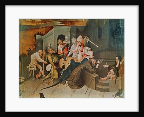 Triptych of the Temptation of St. Anthony, detail of the central panel by Hieronymus (after) Bosch