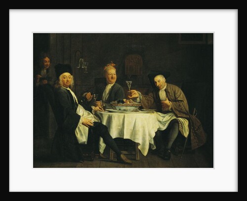 The Poet Alexis Piron at the Table with his Friends, Jean Joseph Vade and Charles Colle by Etienne Jeaurat