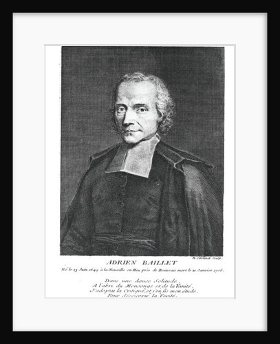 Portrait of Adrien Baillet by Nicolas Etienne Edelinck
