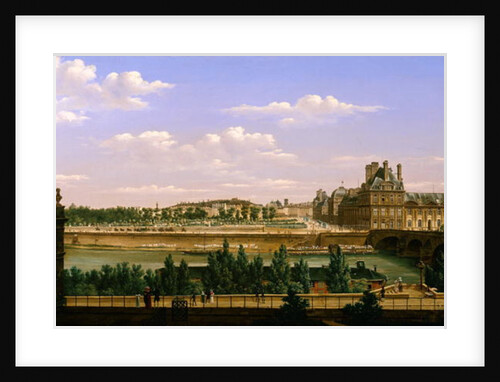View of the Gardens and Palace of the Tuileries from the Quai d'Orsay, 1813 by Etienne Bouhot