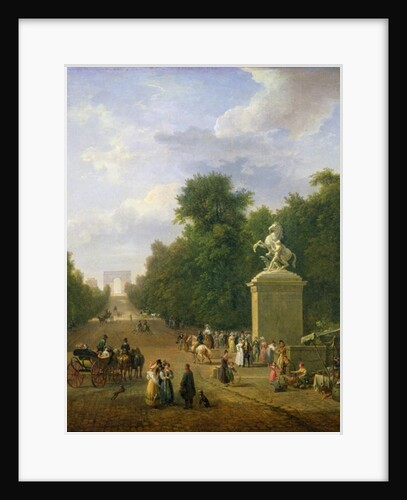 The Entrance to the Champs-Elysees in 1830 by Eustache Francois Duval