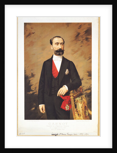 Portrait of Marie Francois Sadi Carnot 1887 by Pierre Petit