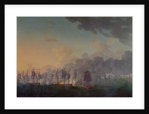 The Battle of Louisbourg on the 21st July 1781 by Auguste Rossel De Cercy