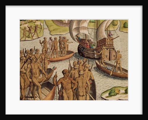 The Lusitanians send a second Boat towards me by Theodor de Bry