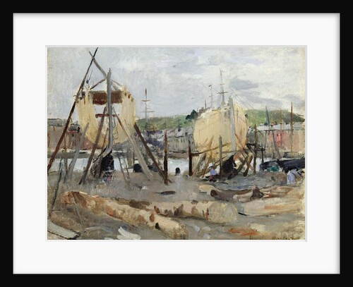 Boat building, 1874 by Berthe Morisot