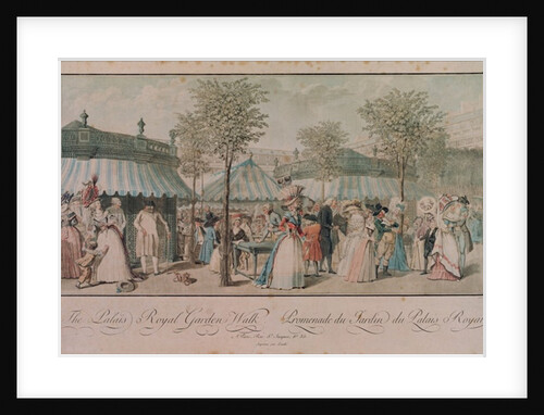 The Palais Royal Garden Walk, 1787 by Philibert-Louis Debucourt