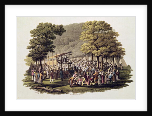 Camp Meeting of the Methodists in North America by Jacques (after) Milbert