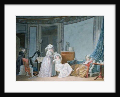Meeting in a Salon, 1790 by Jean Baptiste Mallet