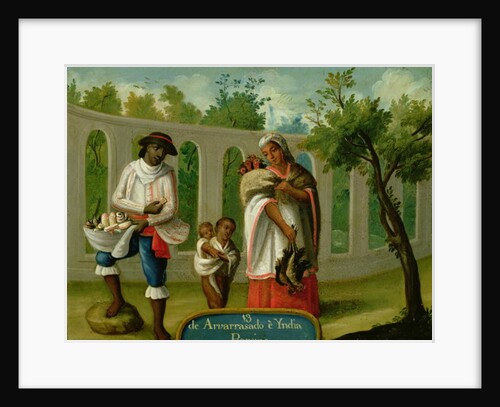 An Arvarrasado and Barsino Indian Couple with their Children by Mexican School