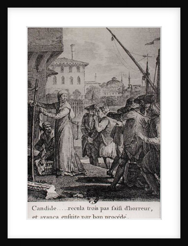 Candide... stepped back three steps seized with horror, and then proceeded by good process by Jean Michel the Younger Moreau