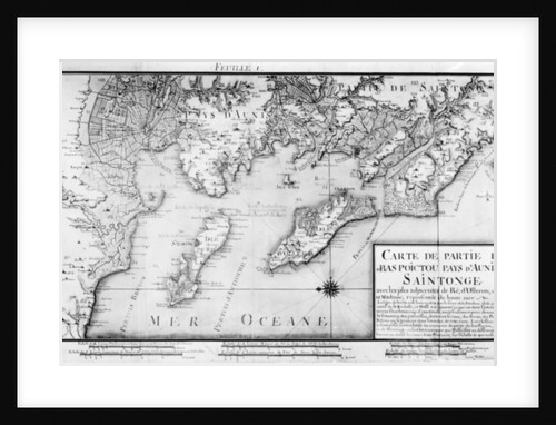 Atlas 131 H f.1 Map of Bas Poitou, Pays d'Aunis and Saintonge by Claude Masse