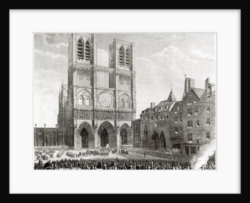 Thomas de Mahy Marquis of Favras Making Honourable Amends before Notre-Dame by Jean Louis II Prieur