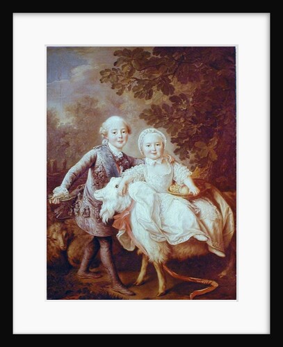 Charles of France Count of Artois and his Sister, Clothide 1763-64 by Francois-Hubert Drouais