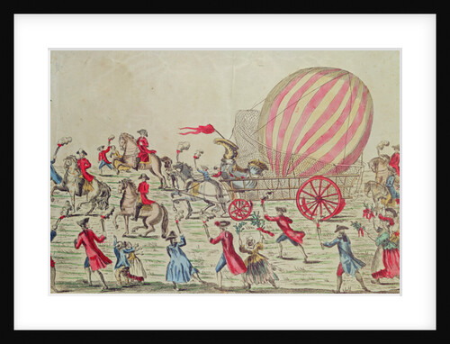 The Return of the Hot-Air Balloon to Paris, after the Experiment at the Champ de Mars by the Montgolfier Brothers by French School