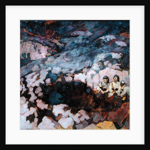 A Trench, right-hand panel of the triptych 'Remembering the Dead', c.1918 by Andre Devambez