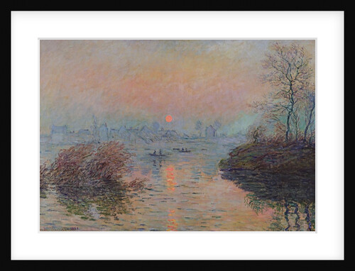 Sun Setting over the Seine at Lavacourt. Winter Effect, 1880 by Claude Monet