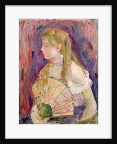 Young Girl with a Fan, 1893 by Berthe Morisot