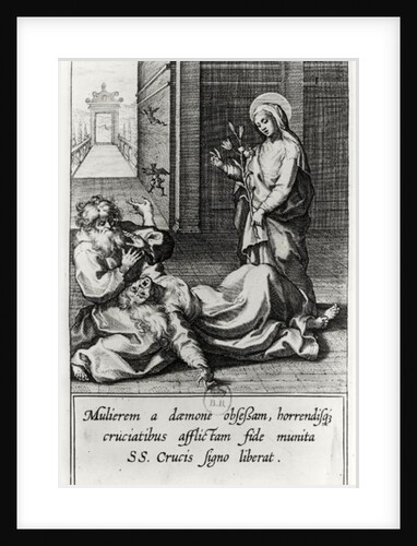 St. Catherine Exorcising a Demon from a Possessed Woman by French School