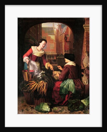 The Vegetable Seller by Gerrit or Gerard Dou