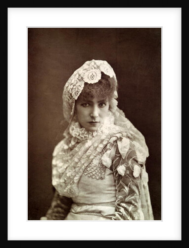 Sarah Bernhardt in the role of Marion Delorme at the Porte Saint-Martin Theatre by Nadar
