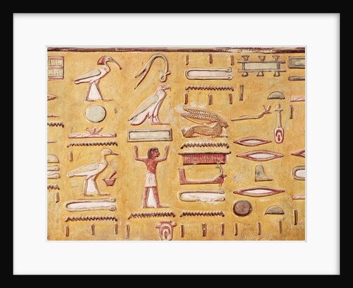 Hieroglyphics by Egyptian 19th Dynasty