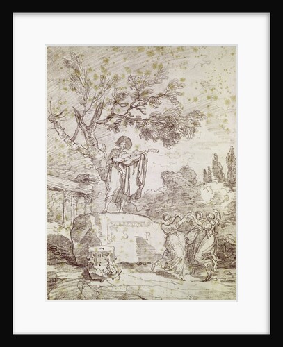 An Italian Guitarist Playing for Three Dancing Girls by Jean-Honore Fragonard