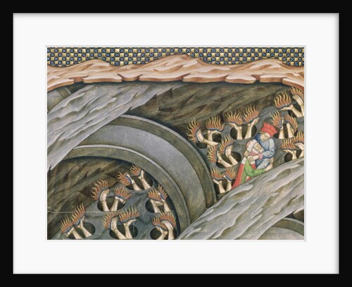 Ms 2017 f.245 Dante's Inferno with a commentary by Guiniforte delli Bargigi, ca. 1440 by Master of the Vitae Imperatorum