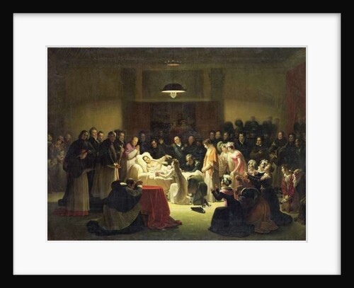 The Last Moments of Charles-Ferdinand of France in the Administration Room of the Paris Opera House, 14th February 1820, c.1828 by Alexandre Menjaud