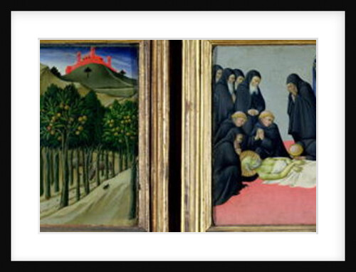 The Penitence of St. Jerome and the Death and Apparition of St. Jerome to St. Cyril of Jerusalem, 1444 by Sano di also Ansano di Pietro di Mencio Pietro