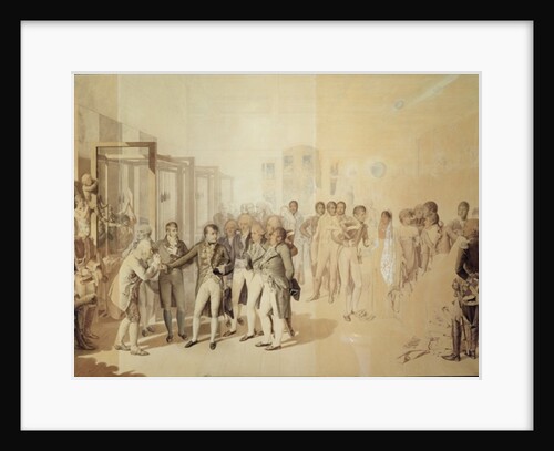 Napoleon I Visiting the Sevene Brothers' Factory in Rouen, November 1802, 1804 by Jean-Baptiste Isabey