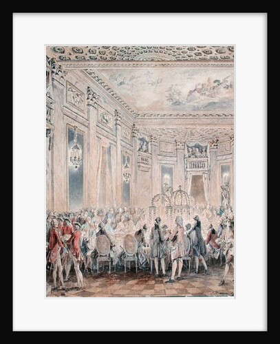 Feast given by Madame du Barry for Louis XV on 2nd September 1771 at the inauguration of the Pavillon at Louveciennes, 1771 by Jean Michel the Younger Moreau