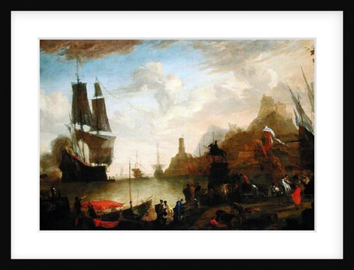 View of an Italian Port by Hendrik van Minderhout