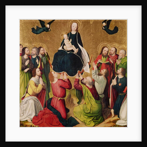 The Virgin in Glory with the Apostles, central panel of a triptych, late 15th century by Master of the Lyversberg Passion