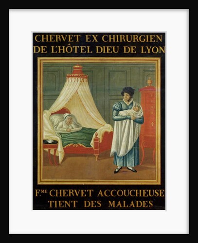 Sign advertising the services of a midwife, early 19th century by French School