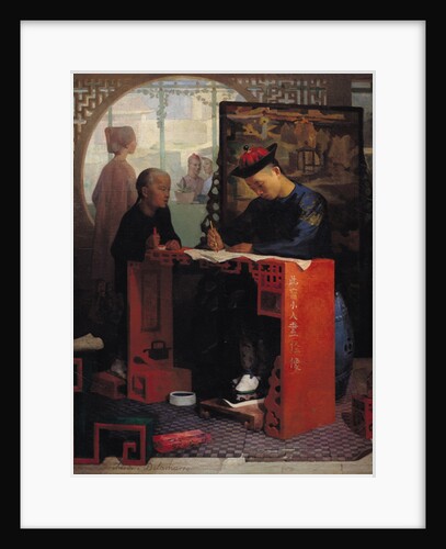 The Young Chinese Scribe by Theodore Delamarre