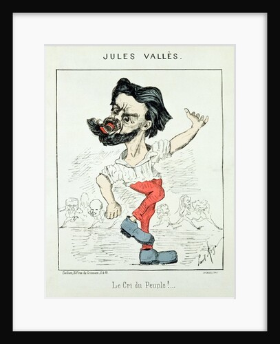 Caricature of Jules Valles by Paul Rega